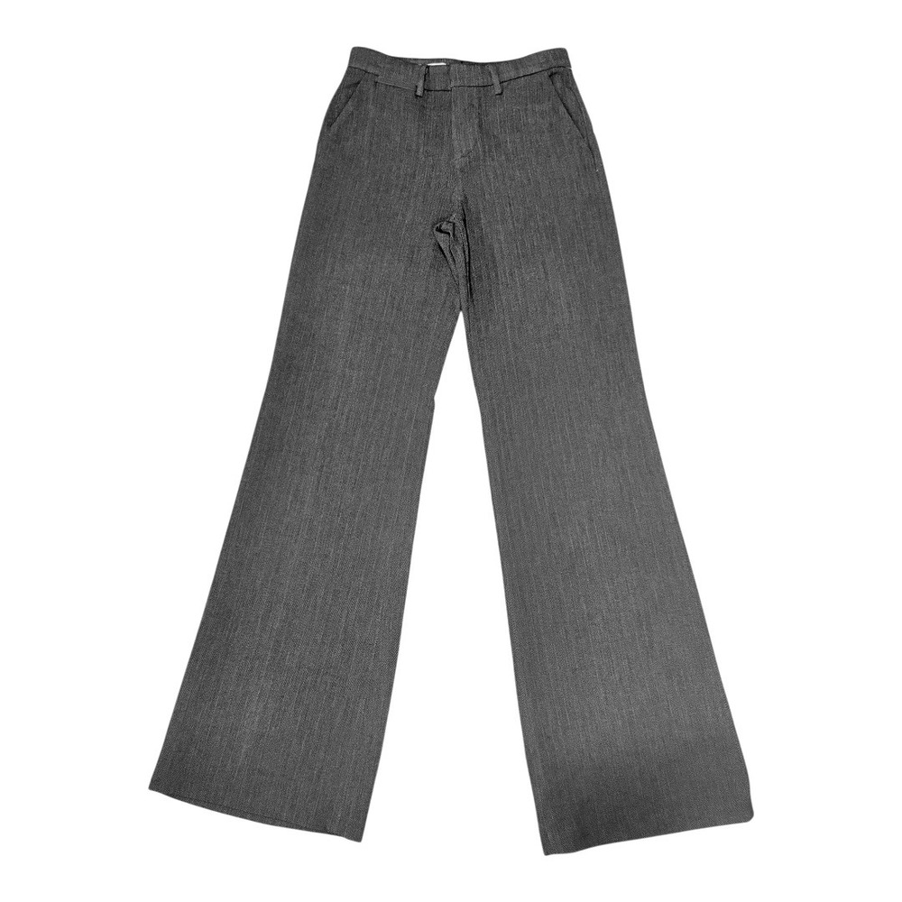 AG Adriano Goldschmied The Skylar Trousers High Rise Wide Leg Herringbone Sz 4